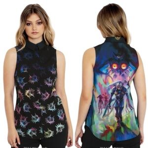 NWT Blackmilk Fierce Deity Link Business Time Shirt ~ LIMITED Size Large